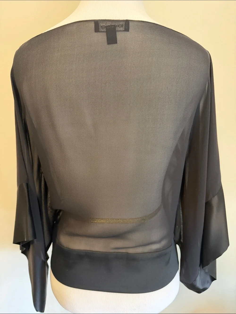 bebe Black Top with Branded Label - Picture 4 of 5